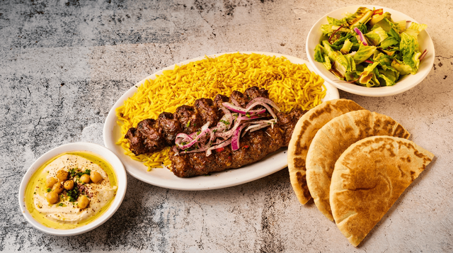 Kifta Kebab Plate.