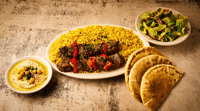 Beef Kebab Plate.