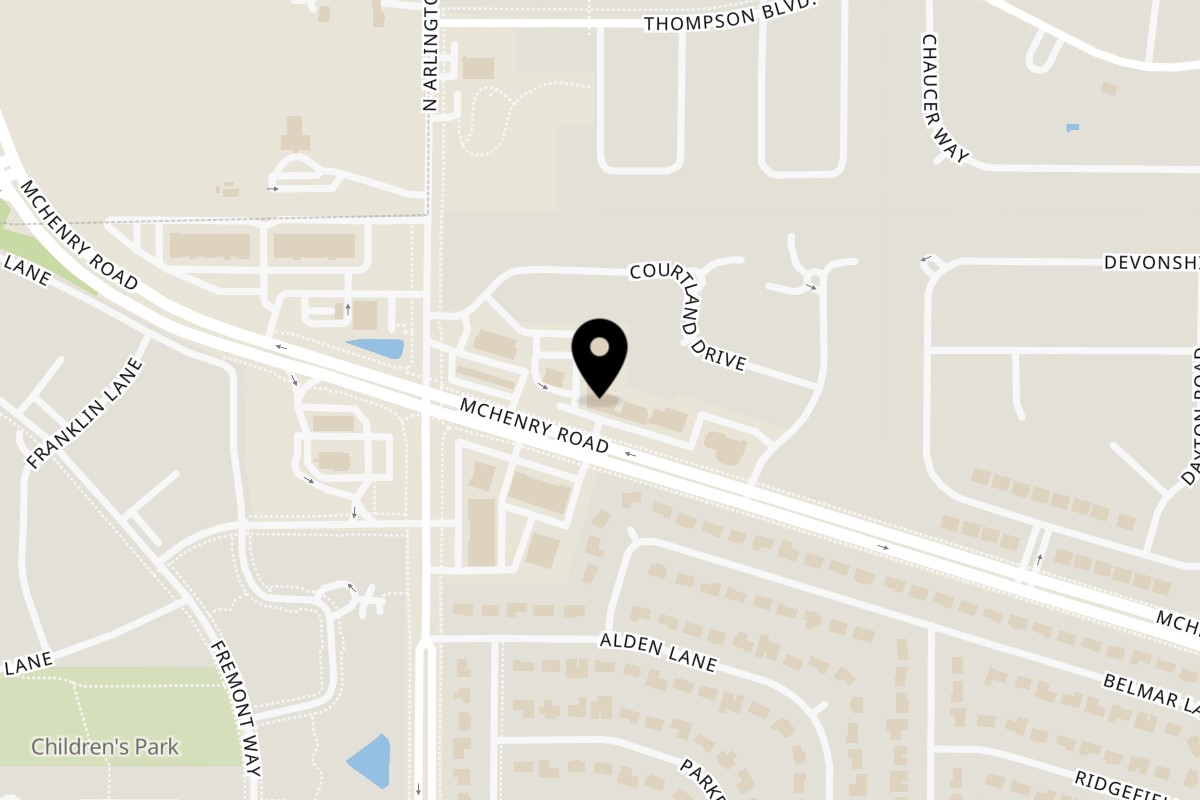 Map showing the location of Pita w Shawarma Buffalo Grove on 1169 McHenry Rd in Buffalo Grove